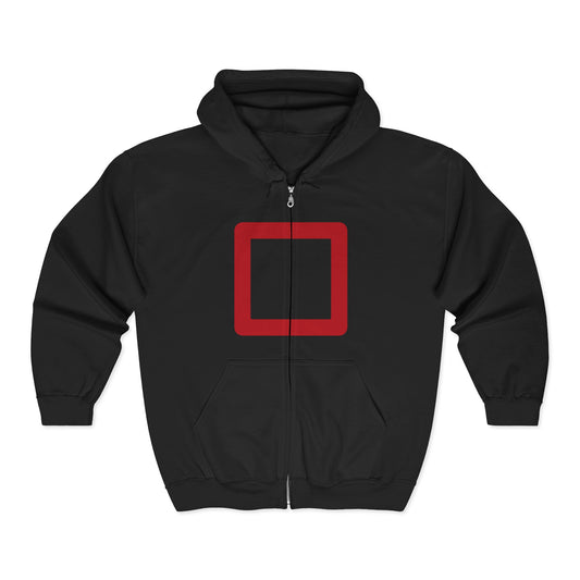 Square Full Zip Hooded Sweatshirt